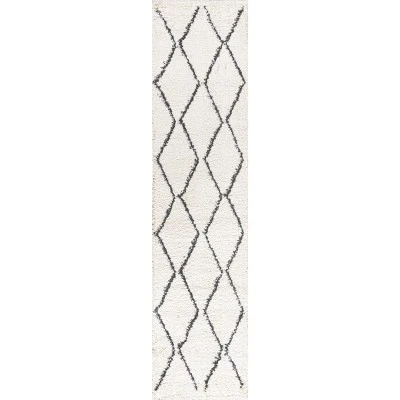 Catala Moroccan Diamond Shag Indoor Area Rug - JONATHAN Y 3 Catala Moroccan Diamond Shag Indoor Area Rug - JONATHAN Y