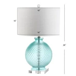 26" Glass And Crystal Estelle Table Lamp (Includes LED Light Bulb) Blue - JONATHAN Y 7 26" Glass And Crystal Estelle Table Lamp (Includes LED Light Bulb) Blue - JONATHAN Y -Jonathan Y Store GUEST 9dfc4a5c ac01 4872 bdee 5a9c2415f805