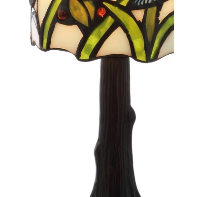 JONATHAN Y Hummingbird Tiffany-Style LED Table Lamp with Stained Glass Shade 7 JONATHAN Y Hummingbird Tiffany-Style LED Table Lamp with Stained Glass Shade - Image 5