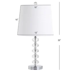 22" (Set Of 2) Kevin Glass/Metal Table Lamp (Includes LED Light Bulb) Clear/Chrome - JONATHAN Y -Jonathan Y Store GUEST 9f8958dc 9607 4cb6 9a0e b996baeedae3