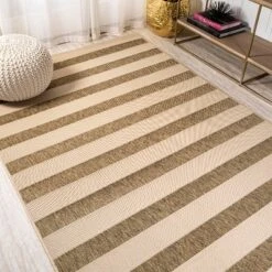 JONATHAN Y Aveiro Wide Stripe Indoor/Outdoor Flatweave Area Rug -Jonathan Y Store GUEST a0051033 c8ce 48ad b6c4 bb97278a3571