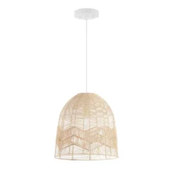 17.5" 1-Light Sofia Farmhouse Coastal Rattan LED Pendant Brown - JONATHAN Y -Jonathan Y Store GUEST a1224195 337f 455f 983c aa4307069c02