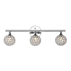 JONATHAN Y Maeve 3-Light Iron and Glass Contemporary Glam LED Vanity Light -Jonathan Y Store GUEST a1a69d64 de3f 447e ac27 001d011a6b69