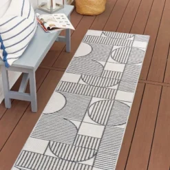 JONATHAN Y Arielle Mid-Century Modern Geometric Machine-Washable Indoor/Outdoor Rug -Jonathan Y Store GUEST a27639c3 666a 430d 84d5 fee3a706b6c7