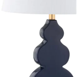 JONATHAN Y Carter 29" Ceramic LED Table Lamp - Navy Blue/Gold -Jonathan Y Store GUEST a2c576eb 19c2 4433 ab84 3255f9d52d8c