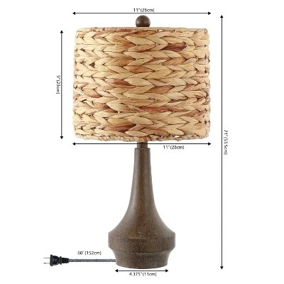 JONATHAN Y Theodore 21" Rustic Farmhouse Rattan & Resin Table Lamps, Set of 2 10 JONATHAN Y Theodore 21" Rustic Farmhouse Rattan & Resin Table Lamps, Set of 2 - Image 8