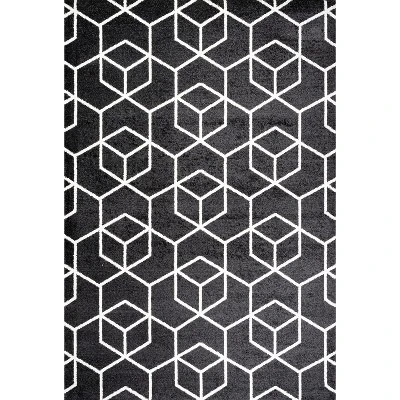 JONATHAN Y Tumbling Blocks Modern Geometric Area Rug 4 JONATHAN Y Tumbling Blocks Modern Geometric Area Rug - Image 2