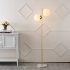 JONATHAN Y Oscar Modern Parisian 2-Light Candlestick Floor Lamp in Brass Gold -Jonathan Y Store GUEST a53e1d1f 299e 41df 9434 4a0ae6df0dca