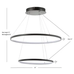 JONATHAN Y Brice 24" Modern Metal Round Chandelier in Black -Jonathan Y Store GUEST a5de8242 449c 4470 a2ec 12c47e2b153a