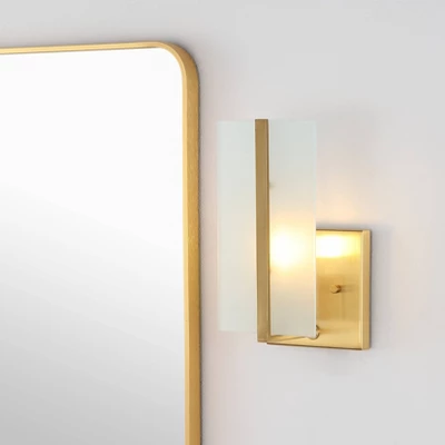 JONATHAN Y Mila 5.5" Modern Art Deco LED Wall Sconce, Brass Gold (Set of 2) 3 JONATHAN Y Mila 5.5" Modern Art Deco LED Wall Sconce, Brass Gold (Set of 2)