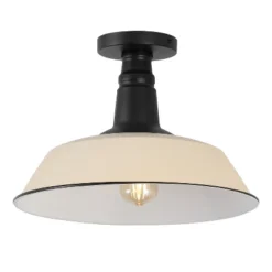 JONATHAN Y Camila Classic Industrial Iron LED Semi Flush Mount - Indoor/Outdoor -Jonathan Y Store GUEST a67fe4c3 ca00 4873 ba89 c4ac28f40dcd