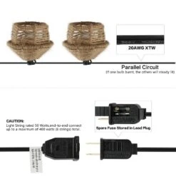 JONATHAN Y Maui 10ft 10-Light G40 Hemp Rope Outdoor String Lights -Jonathan Y Store GUEST a731ced9 1d0e 478d 80f5 ab93c109365f