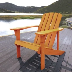 JONATHAN Y Westport Traditional Acacia Wood Outdoor Adirondack Chair