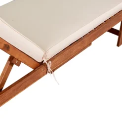 JONATHAN Y Seabrook 69 x 24 Inch Outdoor Acacia Wood Lounger with Pull-Out Table & Wheels -Jonathan Y Store GUEST ad80a020 bebd 4e89 b7c9 5965d417e08f