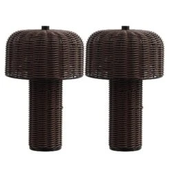 JONATHAN Y Mia 10" Modern Cordless Faux Wicker LED Table Lamp (Set of 2) -Jonathan Y Store GUEST aee30845 5a3f 4037 b2f6 d270c0c10f3e