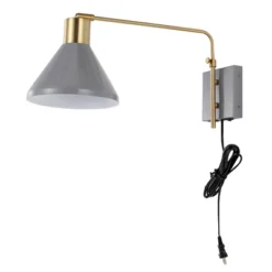 JONATHAN Y 20.5" Mid-Century LED Swing Arm Wall Sconce with USB Charging Port -Jonathan Y Store GUEST af550ddd 6c54 4e66 a80f ab0d7671e47d