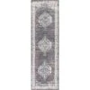 JONATHAN Y Cadiz Vintage Medallion Gray and Ivory Area Rug