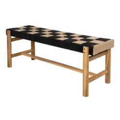 JONATHAN Y Denis 48" Backless Acacia Wood Outdoor Bench - 700lb Capacity -Jonathan Y Store GUEST b032efb2 dc92 4071 a764 311739ba888b