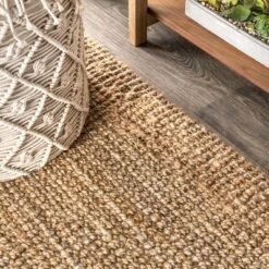 JONATHAN Y Para Hand Woven Chunky Jute Rug with Decorative Fringe -Jonathan Y Store GUEST b07ad403 26fd 4f20 aa4c e02f1887fa35
