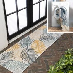 JONATHAN Y Calypso Coastal Palm Frond Reversible Indoor/Outdoor Rug -Jonathan Y Store GUEST b120fb6c 2b3a 4392 ba37 b9f4356266fd