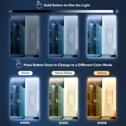 Anti-Fog LED Bathroom Mirror - Nora Frameless Backlit Vanity Mirror with Smart Touch -Jonathan Y Store GUEST b235f2cd e128 439b 8251 4ef8a874bc92