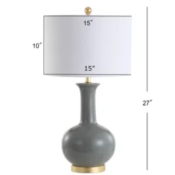 JONATHAN Y Brussels 27" Glazed Ceramic and Metal Table Lamp with LED Bulb -Jonathan Y Store GUEST b251d47a 7f1f 4a94 a833 ec0f29f1a106