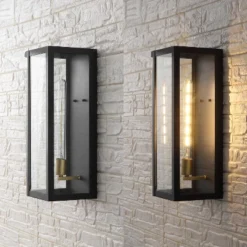 JONATHAN Y Berlin 20" Modern Industrial LED Outdoor Lantern - Black Iron -Jonathan Y Store GUEST b27e013c cc9a 4d66 b679 bf4960c7c014