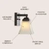 JONATHAN Y Staunton 1-Light Iron and Glass Modern Cottage LED Vanity Light 2 JONATHAN Y Staunton 1-Light Iron and Glass Modern Cottage LED Vanity Light -Jonathan Y Store GUEST b3a7aeff 5a0f 47b1 8660 127604e510ab