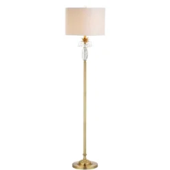 JONATHAN Y Adalyn 61" Crystal & Metal Floor Lamp in Gold