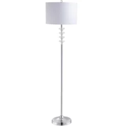 JONATHAN Y Mia Crystal and Metal LED Floor Lamp with Linen Shade -Jonathan Y Store GUEST b5f5df05 510a 4fd5 8201 2bffa51ed86d