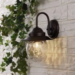 JONATHAN Y Rodanthe 8.25" Farmhouse Industrial Outdoor LED Sconce