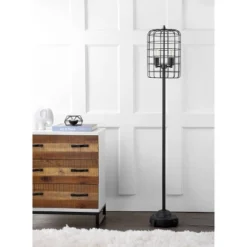 JONATHAN Y Odette 65" Industrial Metal Cage Floor Lamp with Bulbs -Jonathan Y Store GUEST b787d82d e3f1 420c 8b07 c251acf1cd8d