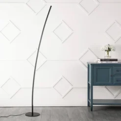 JONATHAN Y Malthe 71" Smart Arc LED Floor Lamp - Dimmable Black Metal -Jonathan Y Store GUEST b83b39c9 8e18 4fb3 9f90 ecbe1d7785a3
