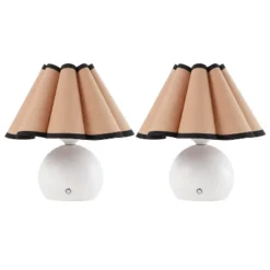 JONATHAN Y Billie Classic Vintage Scalloped Shade Rechargeable LED Table Lamps (Set of 2) -Jonathan Y Store GUEST b89b8901 54ac 4fcc 91a4 eafbd748c96c