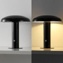 Jonathan Y Suillius 11" Cordless LED Mushroom Table Lamp - Black Iron -Jonathan Y Store GUEST b8a6ca34 b0ef 4249 9e25 04e30485f31b