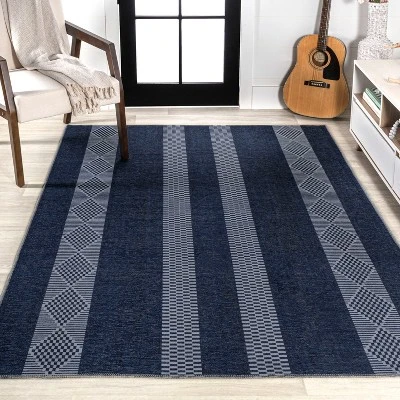 JONATHAN Y Nautisk Trellis Stripe Machine-Washable Area Rug 7 JONATHAN Y Nautisk Trellis Stripe Machine-Washable Area Rug - Image 5
