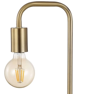 Jonathan Y 20.5" Brass and Marble Minimalist Glam Pipe Table Lamp 5 Jonathan Y 20.5" Brass and Marble Minimalist Glam Pipe Table Lamp - Image 3