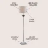 JONATHAN Y Amelia Lotus Crystal and Chrome LED Floor Lamp with Linen Shade -Jonathan Y Store GUEST bbee91a8 595b 454a abd1 147fb17df61d