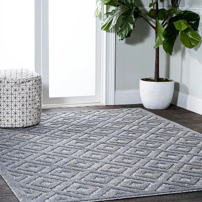 Portmany Neutral Diamond Trellis Indoor/Outdoor Area Rug - JONATHAN Y 10 Portmany Neutral Diamond Trellis Indoor/Outdoor Area Rug - JONATHAN Y - Image 8