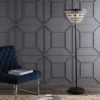 JONATHAN Y Jemma Crystal and Metal Tiered LED Floor Lamp