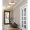 JONATHAN Y Aria 12.25" Metal Flush Mount with LED Light Bulb -Jonathan Y Store GUEST bdf7ce89 f717 4ccd 9ef2 ffd8f3f2a832