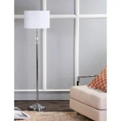 JONATHAN Y Aubrey 59.5" Crystal and Metal Floor Lamp - Includes LED Bulb -Jonathan Y Store GUEST bea1472d 5795 42ac b934 dbb483a3bf74