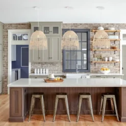 17.5" 1-Light Sofia Farmhouse Coastal Rattan LED Pendant Brown - JONATHAN Y -Jonathan Y Store GUEST bf225c49 d102 4cac b4cd e46d861c7f2a