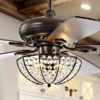 Jonathan Y 52" LED Bronze Crystal Ceiling Fan - Oil Rubbed Bronze with Remote -Jonathan Y Store GUEST c0b3e760 8eda 4f14 95e7 e22ae6bb6eae