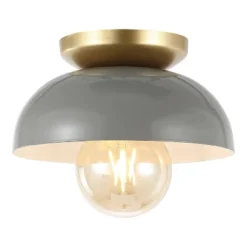 JONATHAN Y Paulina 8.5" Classic Industrial Iron LED Flush Mount -Jonathan Y Store GUEST c0c51a14 8aa9 411a 9648 2c932d82bda1