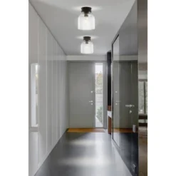 JONATHAN Y Domenic 7.75" Metal and Glass Flush Mount with LED Bulb -Jonathan Y Store GUEST c320039d 7335 4486 a8e4 2f3e9309a7b6