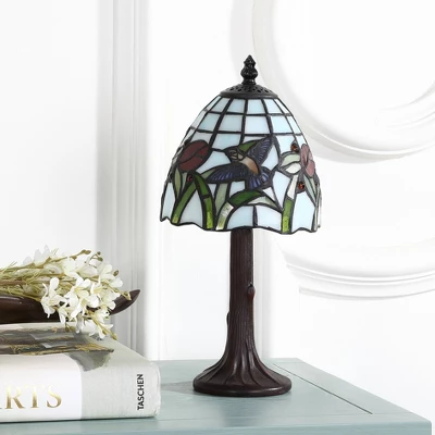 JONATHAN Y 12" Hummingbird Tiffany Style Table Lamp - Bronze Finish with LED Bulb 4 JONATHAN Y 12" Hummingbird Tiffany Style Table Lamp - Bronze Finish with LED Bulb - Image 2