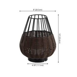 JONATHAN Y Elian 10" Rechargeable Indoor/Outdoor Faux Wicker LED Table Lamps, Set of 2 -Jonathan Y Store GUEST c5b8ab86 128f 4bad a13c 5665ec8fedfe