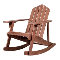 JONATHAN Y Kiawah Classic Acacia Wood Outdoor Adirondack Rocking Chair -Jonathan Y Store GUEST c6091052 b300 4f9d b10e 1357c9beee7c