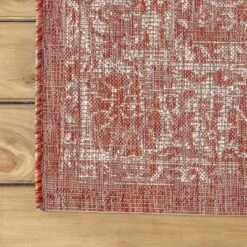 Tela Bohemian Inspired Textured Weave Floral Indoor/Outdoor Area Rug - JONATHAN Y -Jonathan Y Store GUEST c6a28fee 7815 41e4 b39f ad5738a8ae55